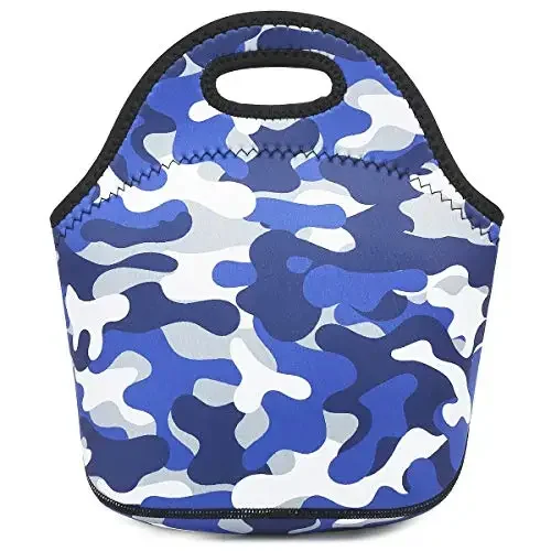 Neoprene Lunch Tote Insulated Thermal Reusable Lunch Bag Box for Boys Men with Zipper,Unicorn