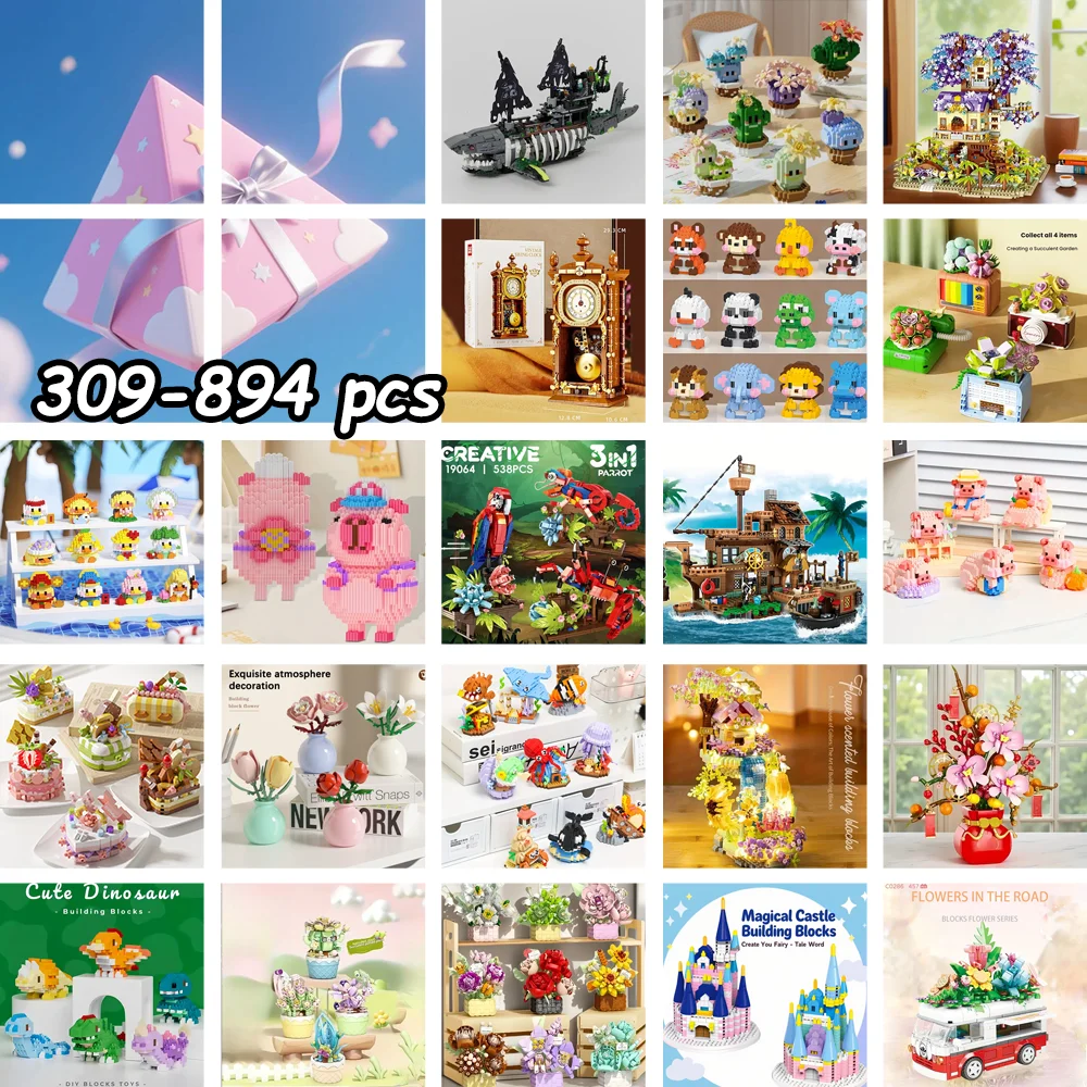 

Random blind box of building block toys, open up a full assembly fun, a great companion for leisure time