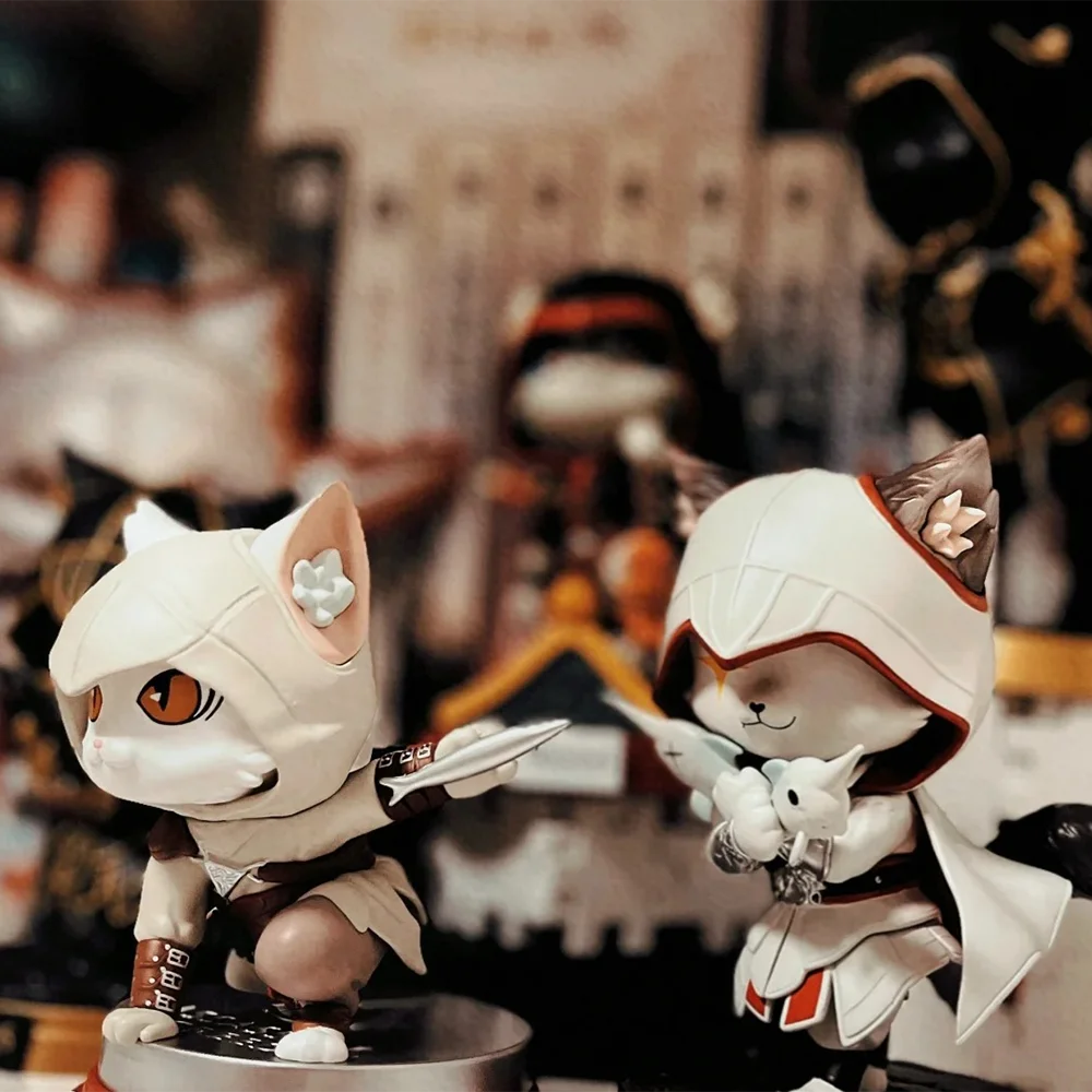 Genuine 12cm Wustyle Assassin Meow Strip Basim Shao Jun Authentic Action Figures Collection Model Animation Character Toy Gift