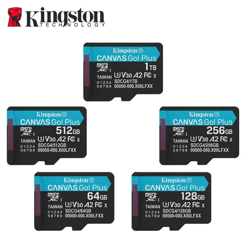 Kingston Memory Card High-Speed Storage Card U3 A2 V30 up to 200M/s TF/SD Card Gaming Consoles Drones Photography And Compatible