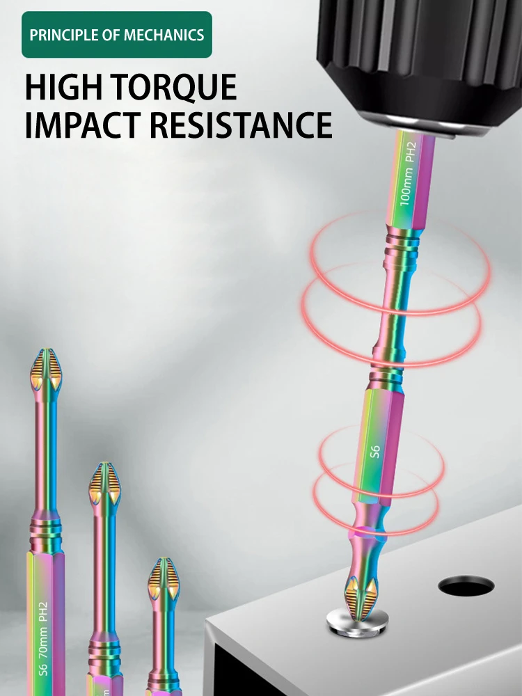 Imagem -04 - Cabeça de Lote Magnético Antiderrapante Cruz Alta Dureza Precisão Chave de Fenda Dicas Ph2 Mini Bits Grupo 25 mm 50 mm 65 mm 70 mm 90 mm 100 mm 150 Milímetros Peças Peças