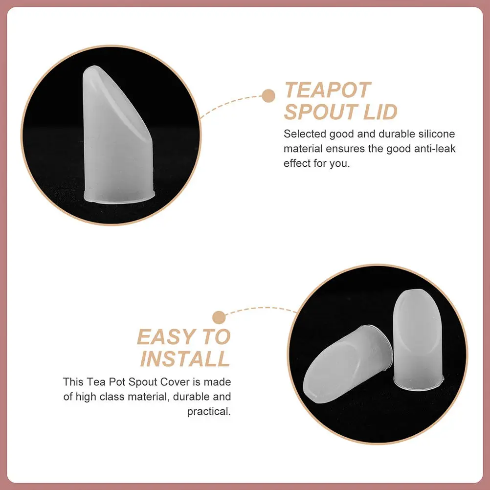 4Pcs High Grade Silicone Teapot Spout Cover Anti-Scald Non-Slip Heat Insulated Protective Sleeve for Kettle Tea Pot Home