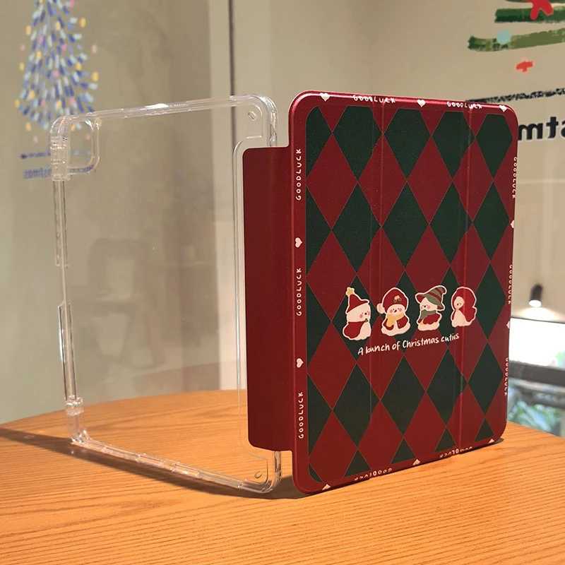 Christmas Case For IPad 10th Generation 10.9in Case Cute Case for IPad 21 20 10.2in Air6 Mini4 5 Acrylic Cover Christmas Gift