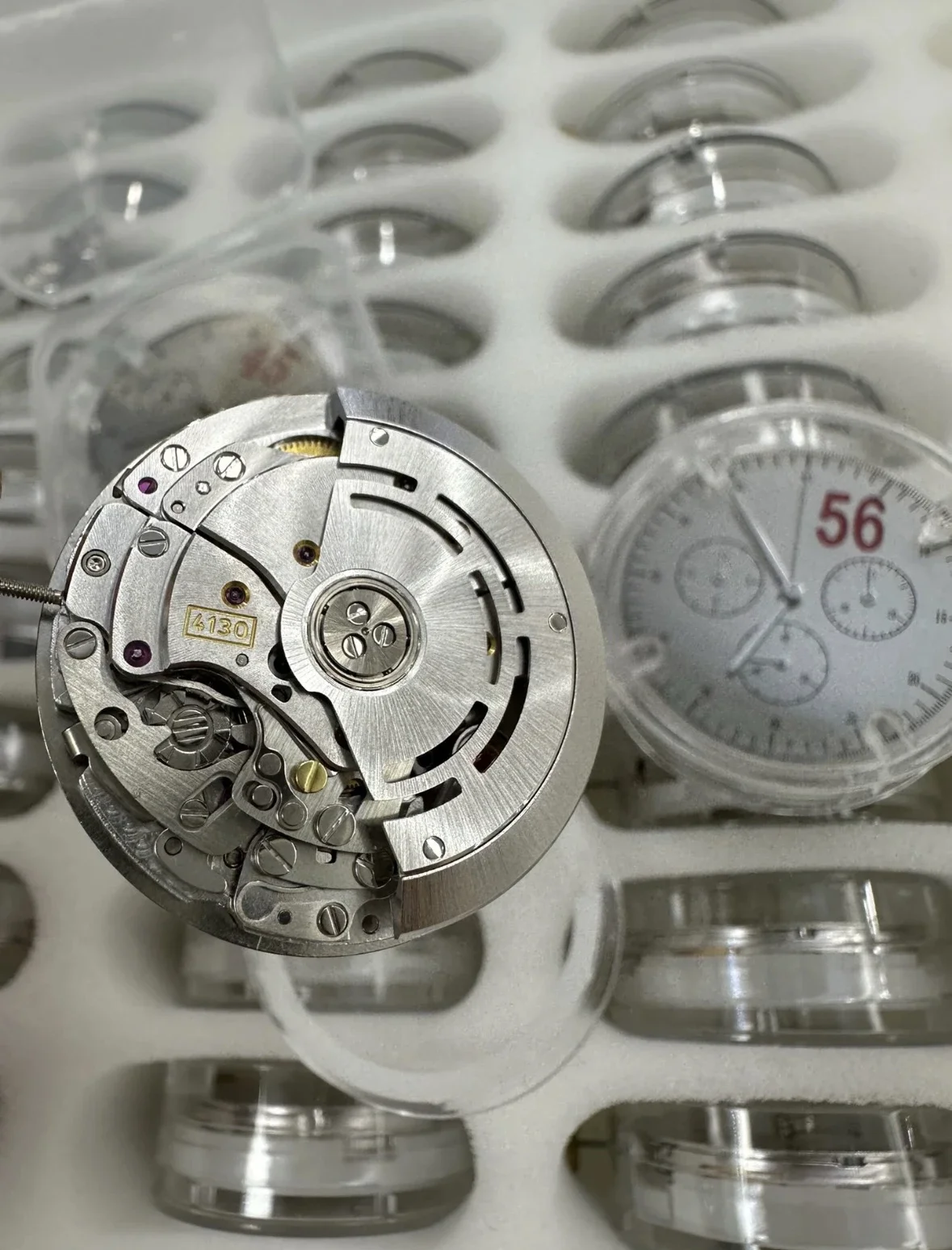 Watch Accessories: New 4130 Movement, Six Needles, No Calendar, Daytona 4130 Movement, Blue Oil Thread