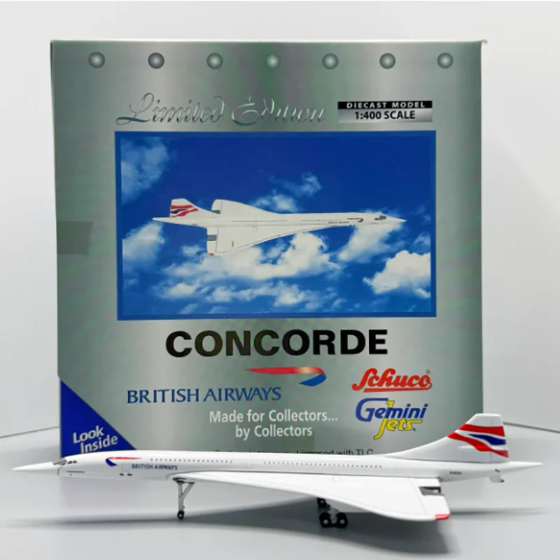 1/400 Scale British Airways Supersonic Concorde G-BOAC Air France F-BVFB Alloy Model Collectible Decorative Ornament