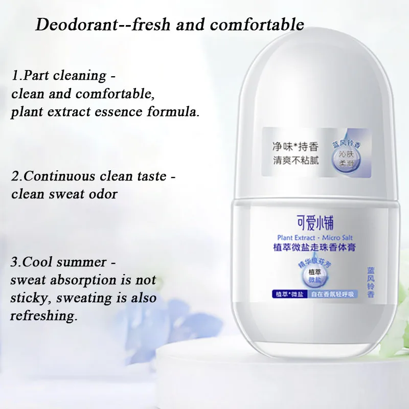 Dépistolet ant Roll-on Unisexe, Extraction de Plantes, sexuellement Durable, Sous les Aisselles, Non Collant et ReLabels