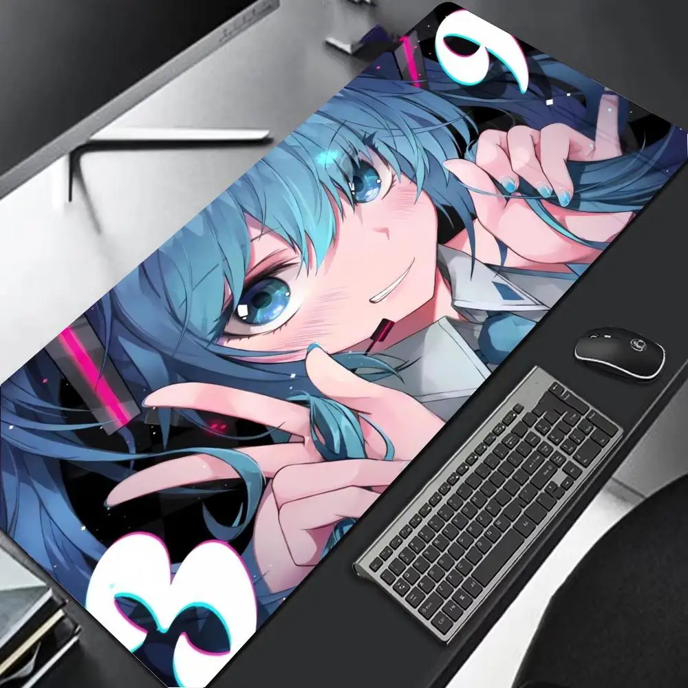 

Blue-haired Girl Mouse Pad Multi-Size non-slip Gaming Mousepad Gamer E-Sports Mouse Mat Game Mechanical Keyboard XXL Desk Mat
