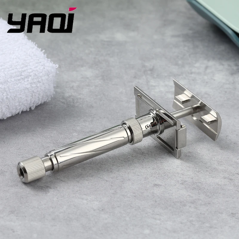 ماكينة حلاقة آمنة للرجال من الفولاذ المقاوم للصدأ قابلة للتعديل من ياكي ألتيما