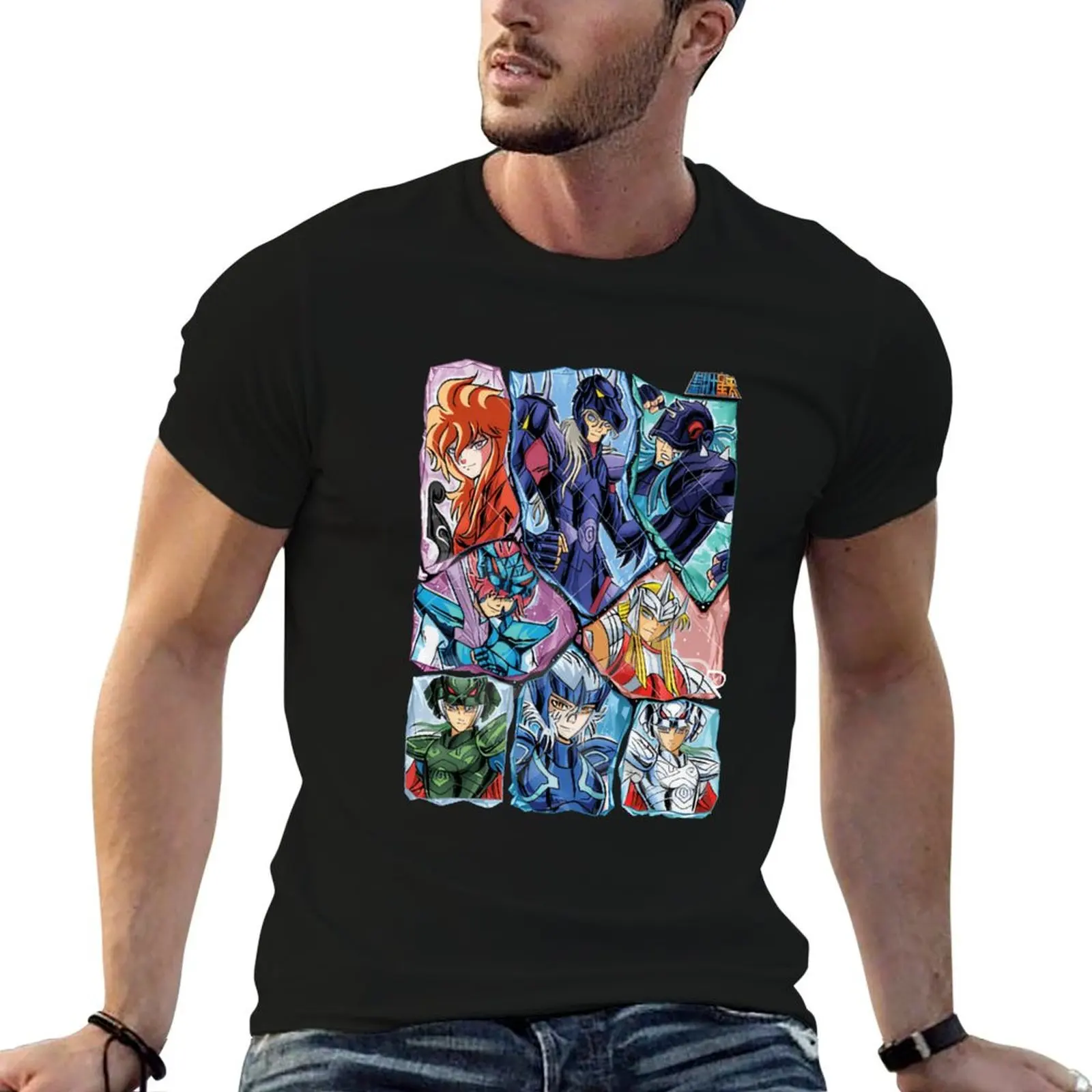 Cotton T-Shirt Men Streetwear Style Tee Saint Seiya God WarriorHiruda Freya Siegfried Hagen Thor Alberich Fenrir Syd Bud Mimir view 5