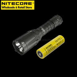 Stepless Brightness Adjustment NITECORE SRT7i 3000 Lumens Rechargeable Tactical Flashlight with NL2150HPi 5000mAh Battery