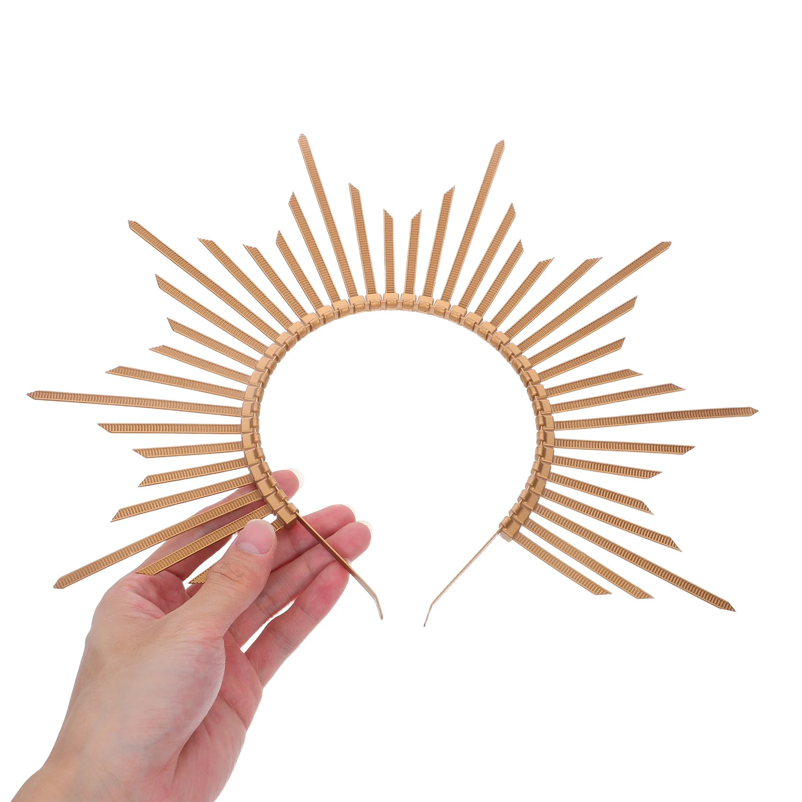 

Vintage Sunburst Spike Headpiece Retro Crown Halloween Spiked Headband Costume Wedding Photo Accessories Sunburst Headband