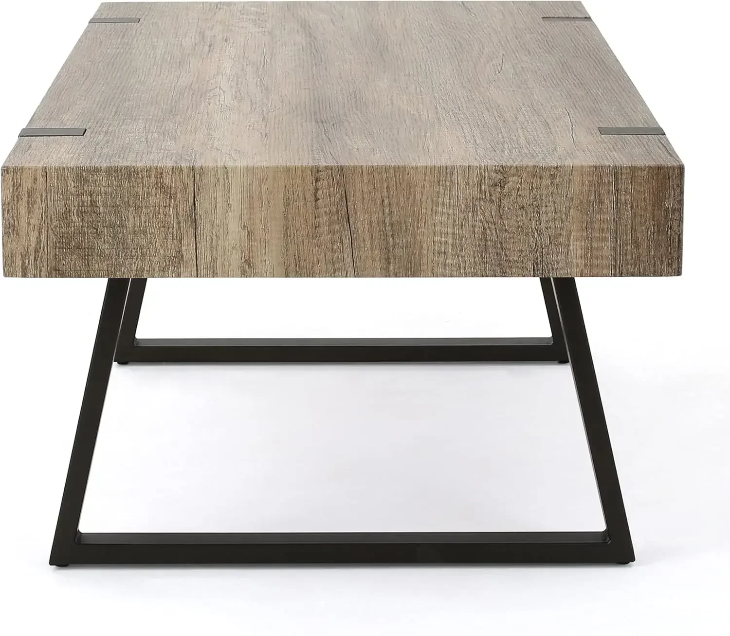 Abitha Faux Wood Coffee Table, Canyon Grey, 23.60 in x 43.25 in x 16.75 in