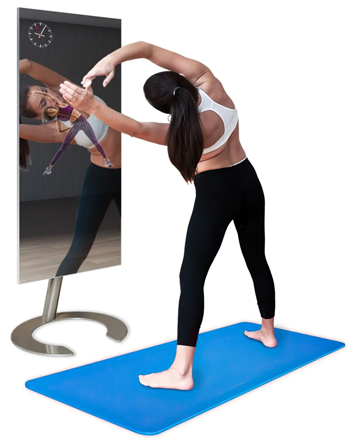 Waterproof Floor Stand Gym Smart Exercise Magic Mirror Lcd Touch Screen smart fitness mirror