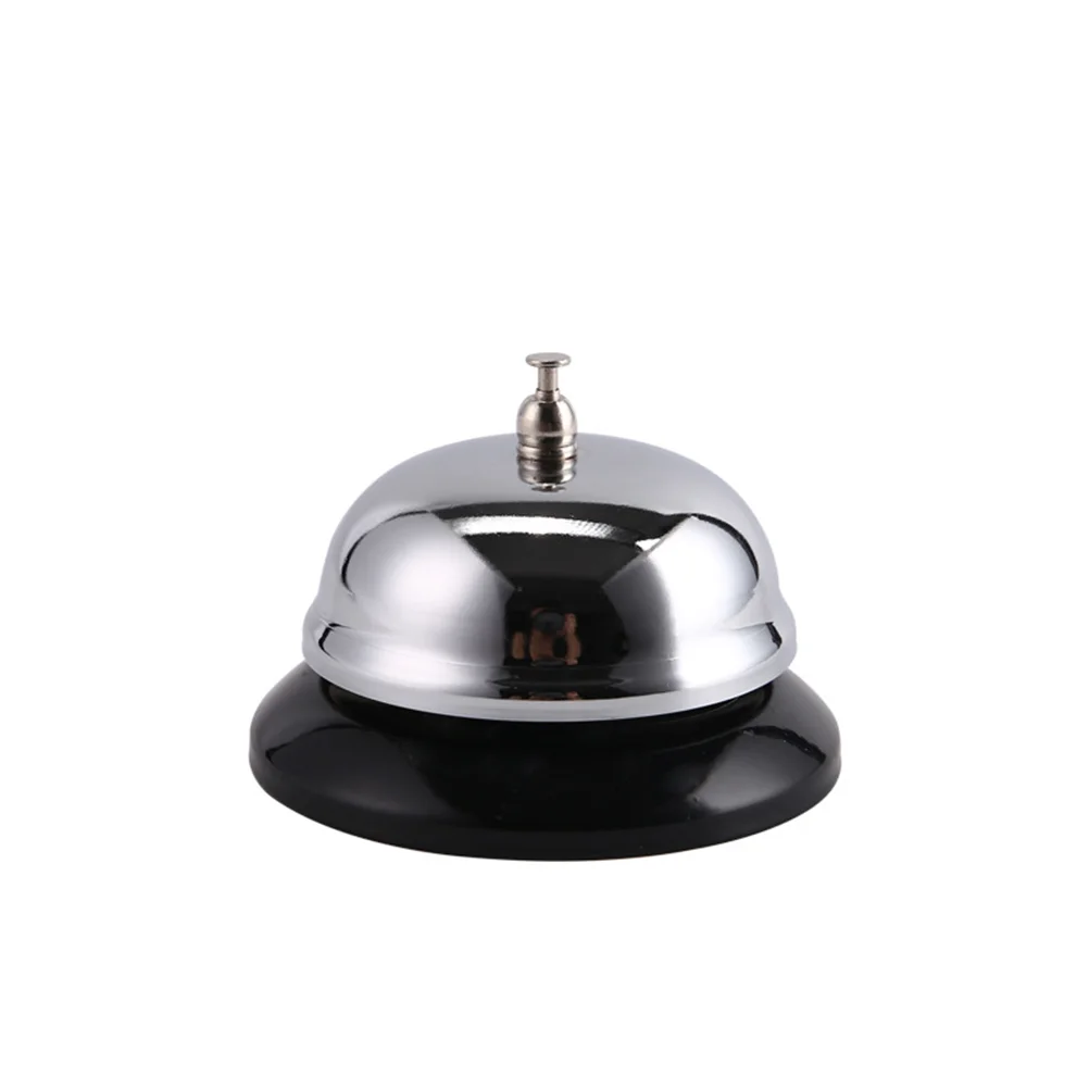 

Classic Stainless Steel Service Bell Restaurant Call Bell Reception Service Bell (Black+Silver) restaurant reception bell