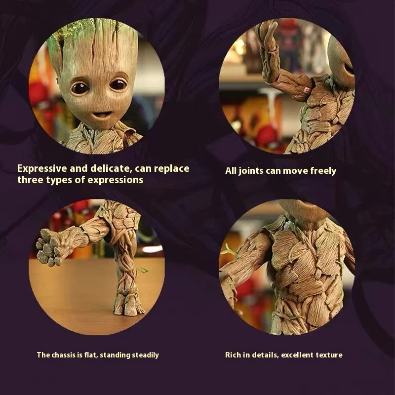 

Hot Sale High Quality Groot Tree Man Handheld Galaxy Guard 3groot Joint Mobile Model Toy Series Peripherals