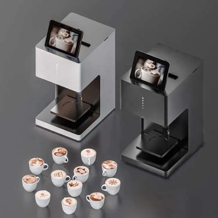 digital 3d edible selfie photo food macarons cake chocolate cappuccino latte art inkjet printing machine inkjet coffee printer