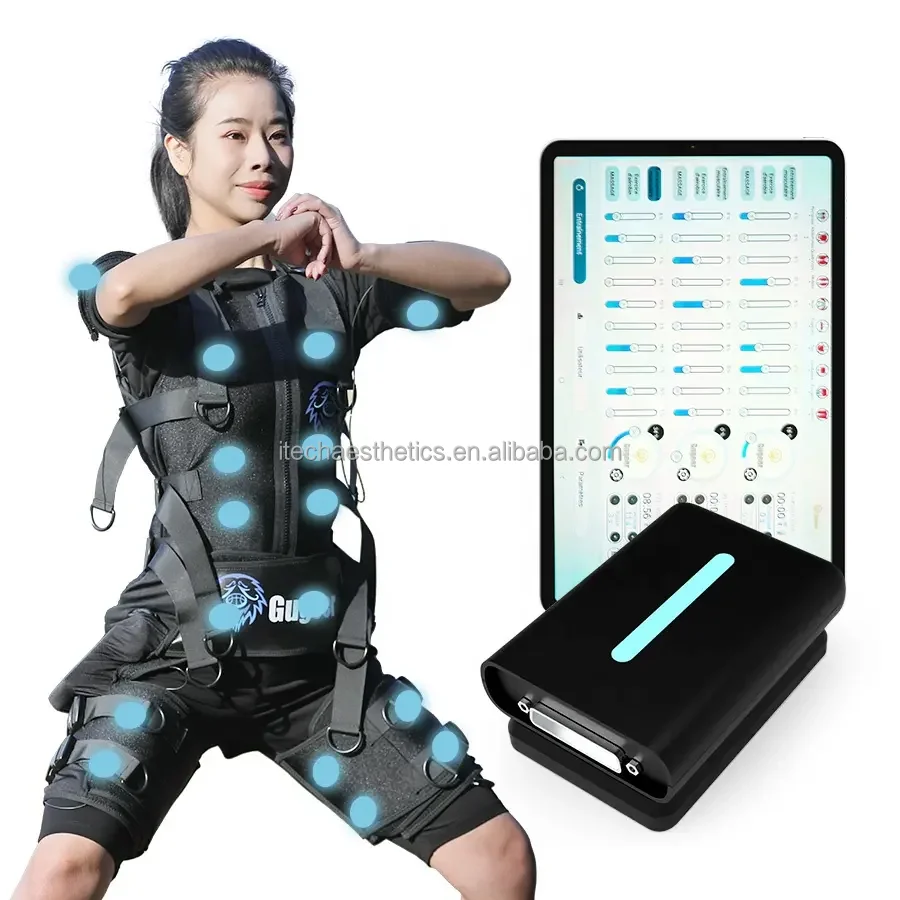 

EMS Fitness Wireless Electronic Muscle Stimulation Body Electrostimulation Training Suit With Wireless Function