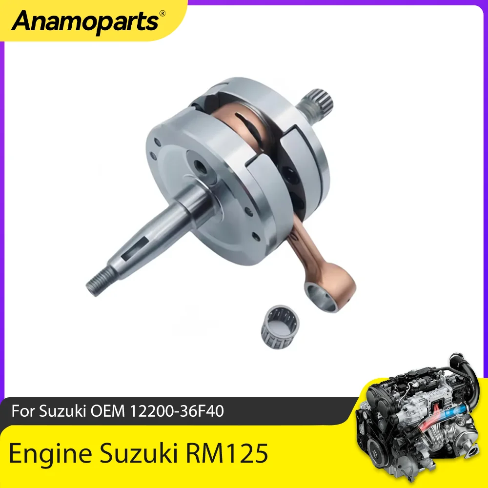 Motor Engine Parts Connecting Rod Shaft Bearing High Performance Crankshaft Assembly For Suzuki RM125 04-10 12200-36F40