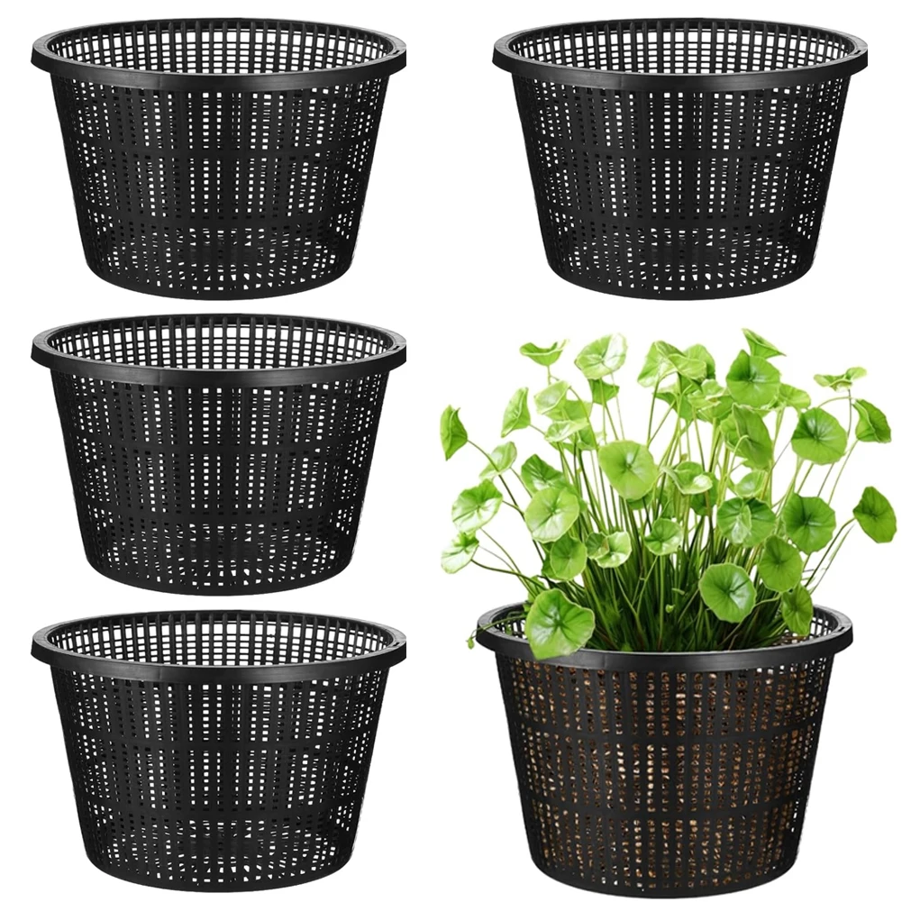 5 pièces plante filet Pot 8.3in grande plante aquatique maille filet Pot en plastique fleur panier cultiver Pot filet panier support légumes pépinière tasse
