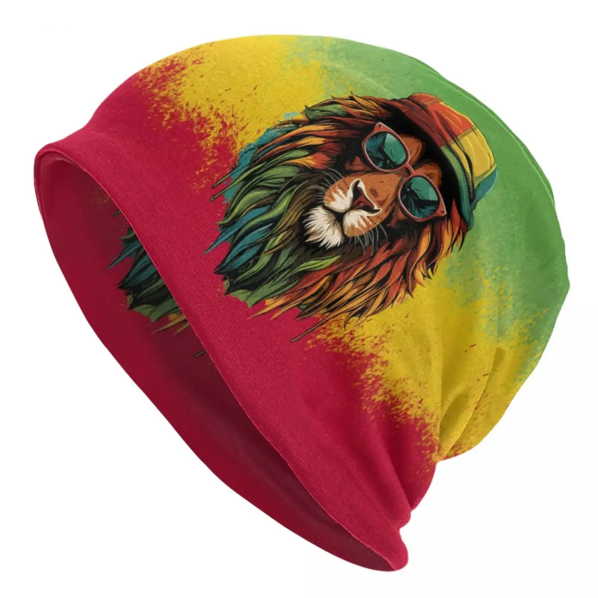 Custom Jamaican Reggae Rasta Lion Beanie Cap Unisex Winter Warm Bonnet Homme Knitting Hats Jamaica Flag Skullies Beanies Hat