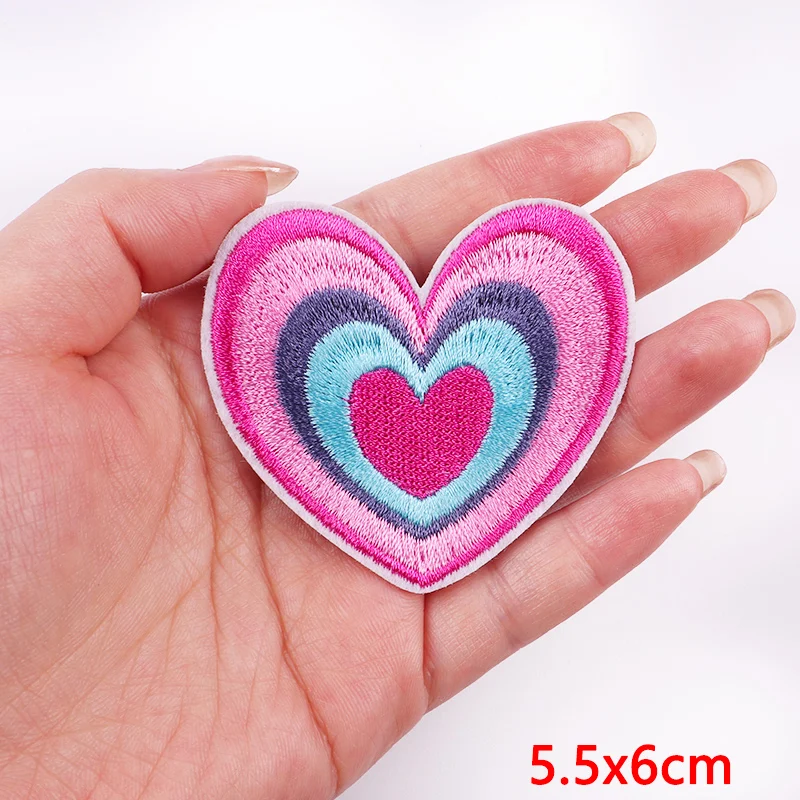 Cartoon Eyes Lip Dice Embroidered Patches For Clothing Thermoadhesive Patches On Clothes Iron On Patches For Clothes Sticker DIY