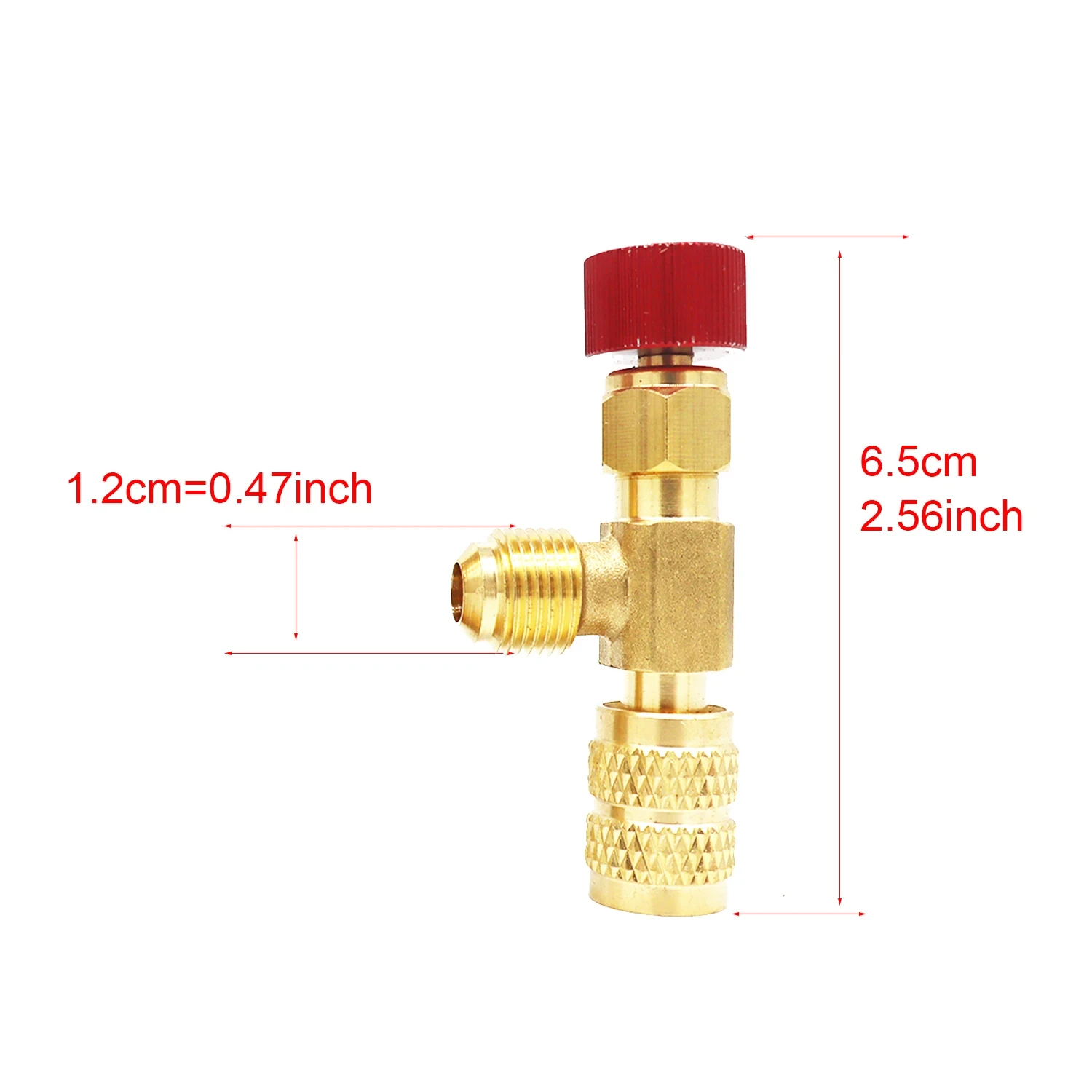 1PC R22 R410 Refrigerant Charging Valve Air Conditioning Refrigerant Liquid Safety Valve Copper and Fluorine Safety Valve