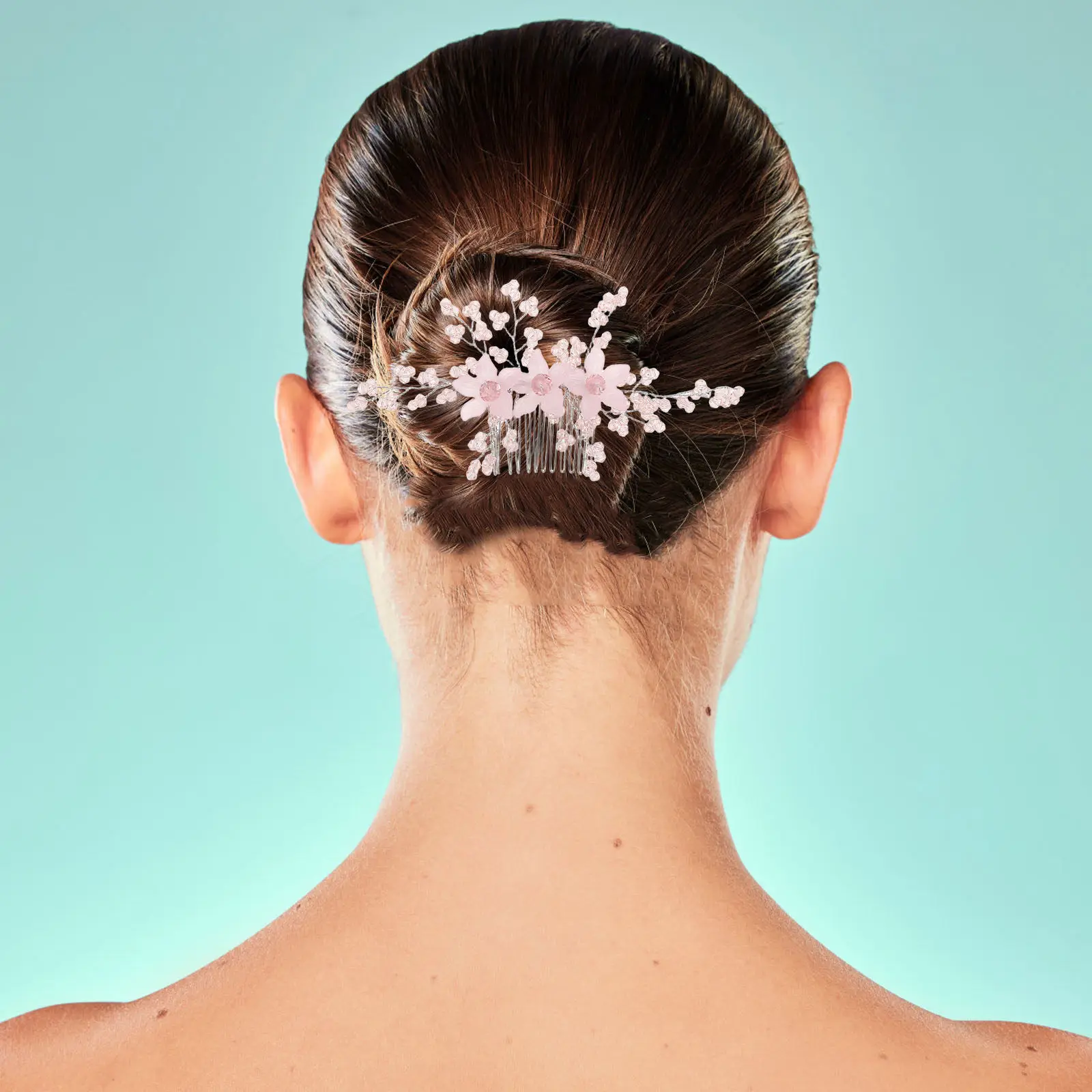 

Handcrafted Crystal Bridal Hair Comb Acrylic Rhinestone Wedding Headpiece Elegant Bride Bridesmaids Hair Accessories Party