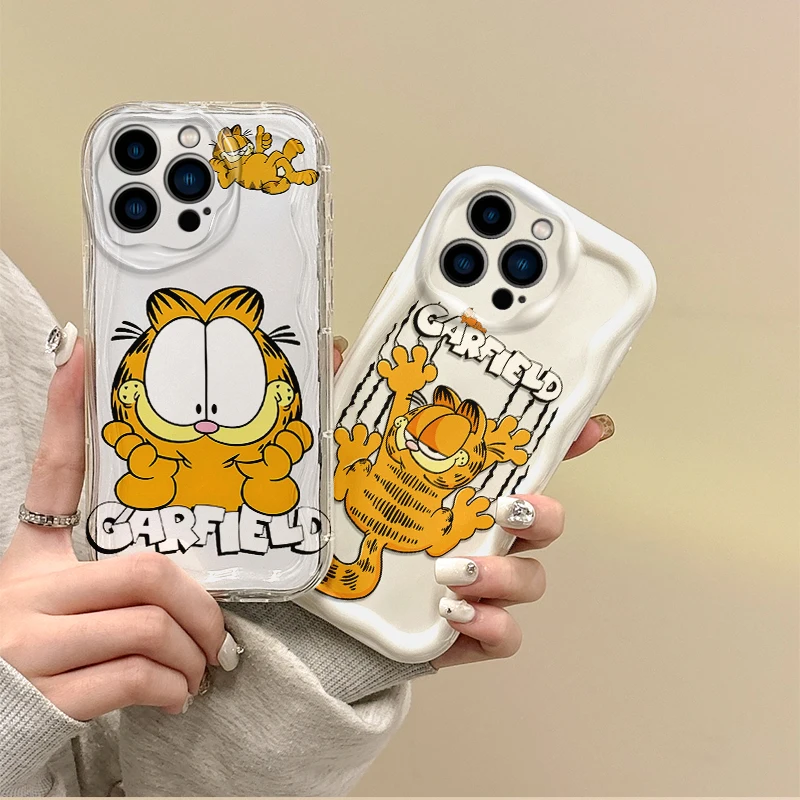 Funny Cute Cartoon G-Garfields Phone Case For iPhone 16 Pro Max Case 15 14 13 12 11 8 7 Pro X XR XS Max Non-Slip Dustproof Cover