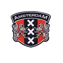 Netherlands Amsterdam emblemat odzież łatka do dekoracji kapelusz kowbojski łatka haftowana żelazna odznaka