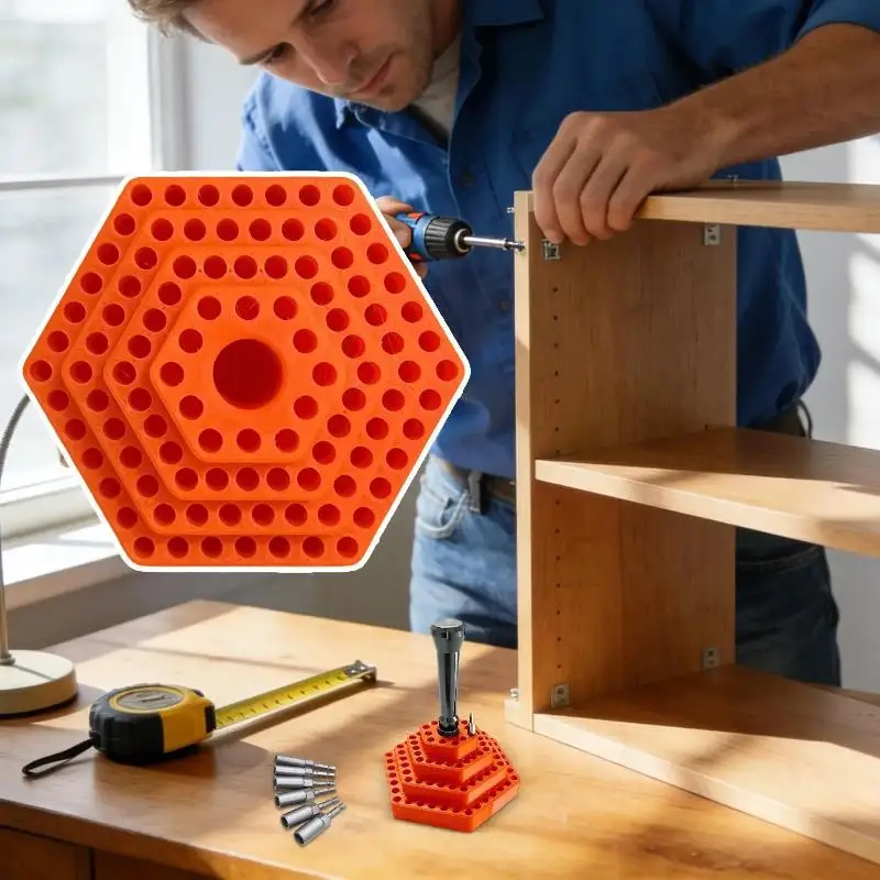 

1Pcs Bit Hex Shank Organiser Bit Holder Box For Drill 4.8mm/ Hexagonal Tips Box Drill Bit Storage Screwdriver Bits Holder