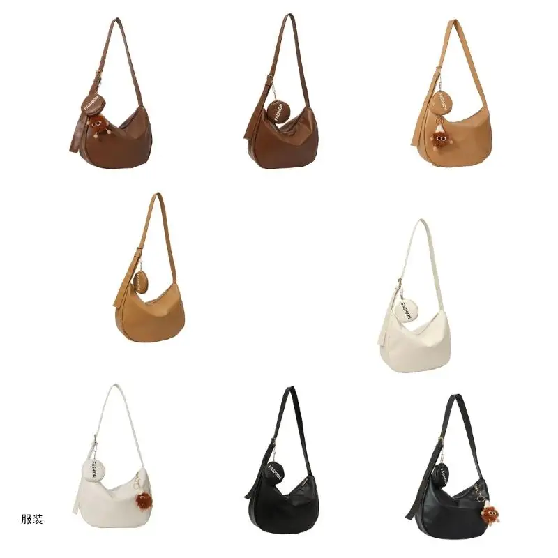 

D0UD Trendy Ins inspired Dumpling Underarm Sling Bag with Large Capacity Shoulder Bags for Youthful Enthusiasts