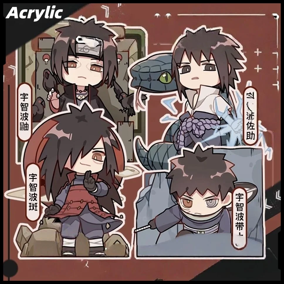 

Naruto Peripheral Stand Sasuke Obito Uchiha Madara Q Version Acrylic Cute Seat Decoration Two Dimension Birthday Gift