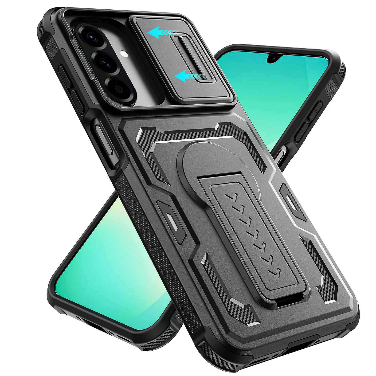 Armor Cover Stand Case for Samsung Galaxy A57 5G A17 A37 A56 A16 A26 A36 A 57 17 56 Lens Protective Cover Accessories