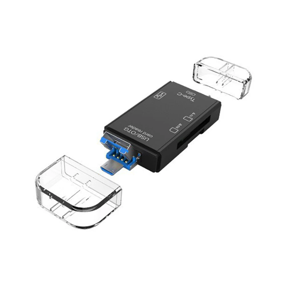 6 IN 1 USB/Micro USB/Type C ถึง SD TF Card Adapter 480Mbps OTG Card Reader USB 3.0 SD/TF Card Reader สําหรับแล็ปท็อปพีซี