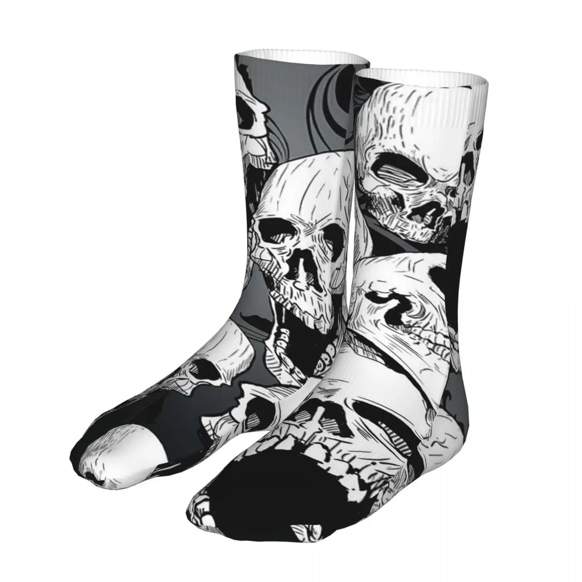 Men Bike Death Skull Gothic Socks Cotton Funny Women Sock