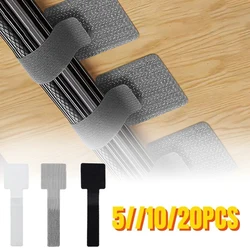 5-20pcs Releasable Cable Organizer Ties Mouse Earphones Wire Management Nylon Data Cable Ties Reusable Loop Hoop Tape Straps Tie