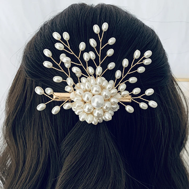 HAHA&TOTO New Handmade Pearls Hairpin for Women Girls Bohemian Beaded Hair Clips Barrette Fashion Hair Slide Wedding Accessory toto isolatin 1 cd