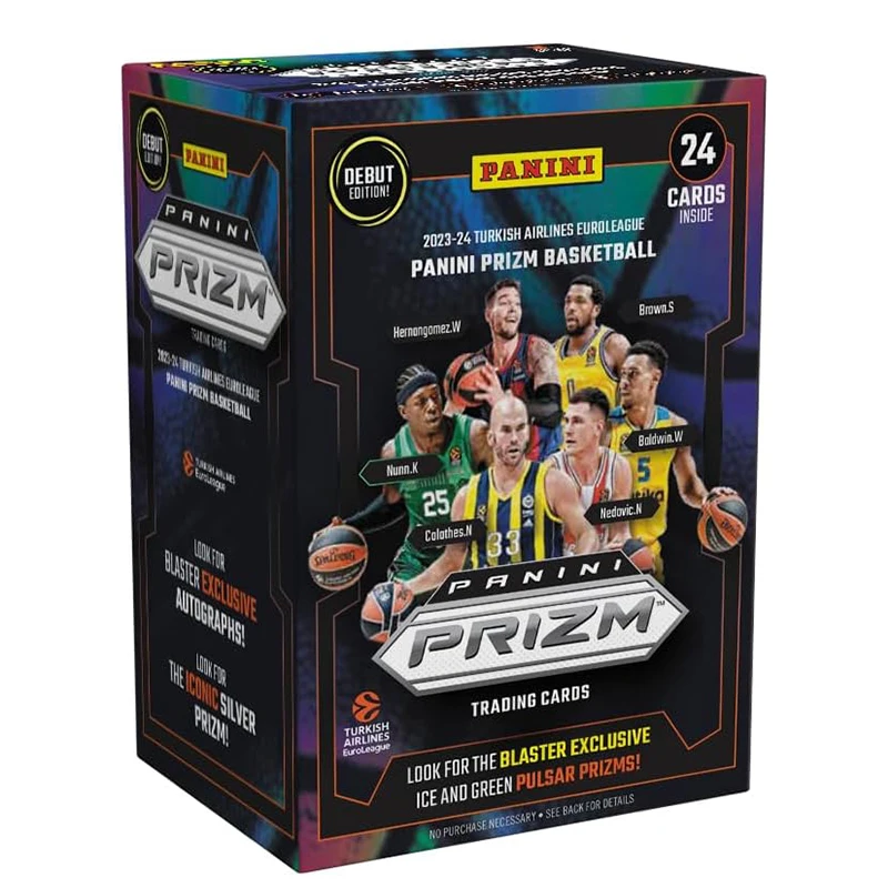 

Panini Prizm EuroLeague 2023/24 Бластер-коробка, 6 упаковок, голографические рефракторные карты Turkish Airlines Edition, официальная подарочная коробка для баскетбола