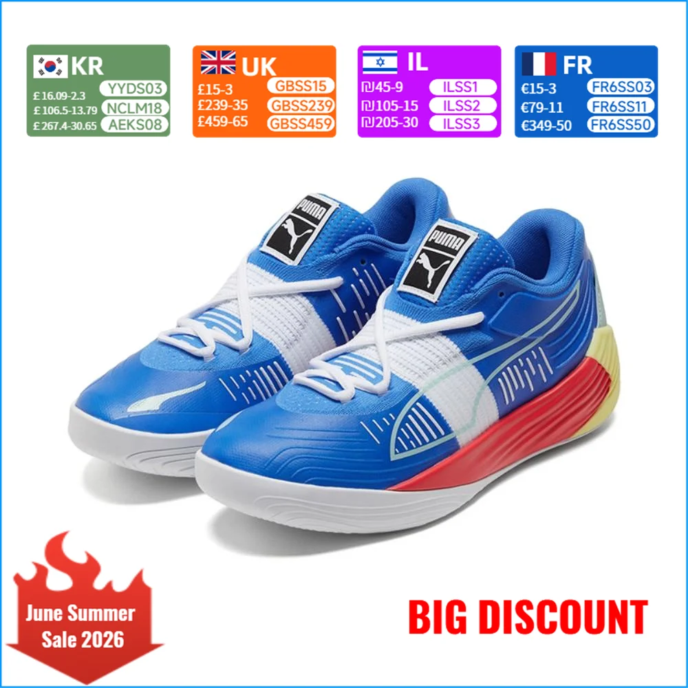 

Puma Fusion Nitro Low-Top Cushioned Classic Basketball Shoes: Responsive, Comfortable, Non-Slip, and Durable 195514-02