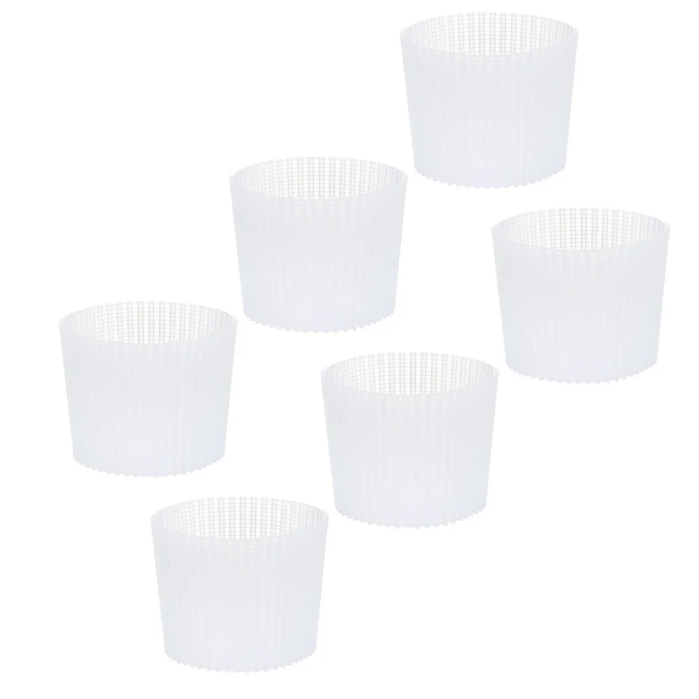 6pcs 실리콘 컵 커버 미끄럼 방지 단열 슬리브 세라믹 유리 병 커피 차 컵 휴대용 보호 장식