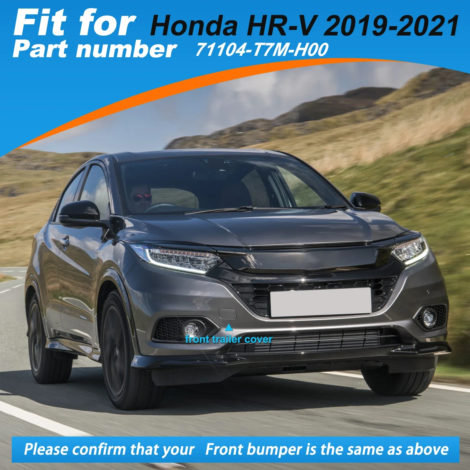 Zaślepka haka holowniczego przedniego zderzaka do Hondy HR-V Akcesoria 2019 2020 2021 71104-T7M-H00