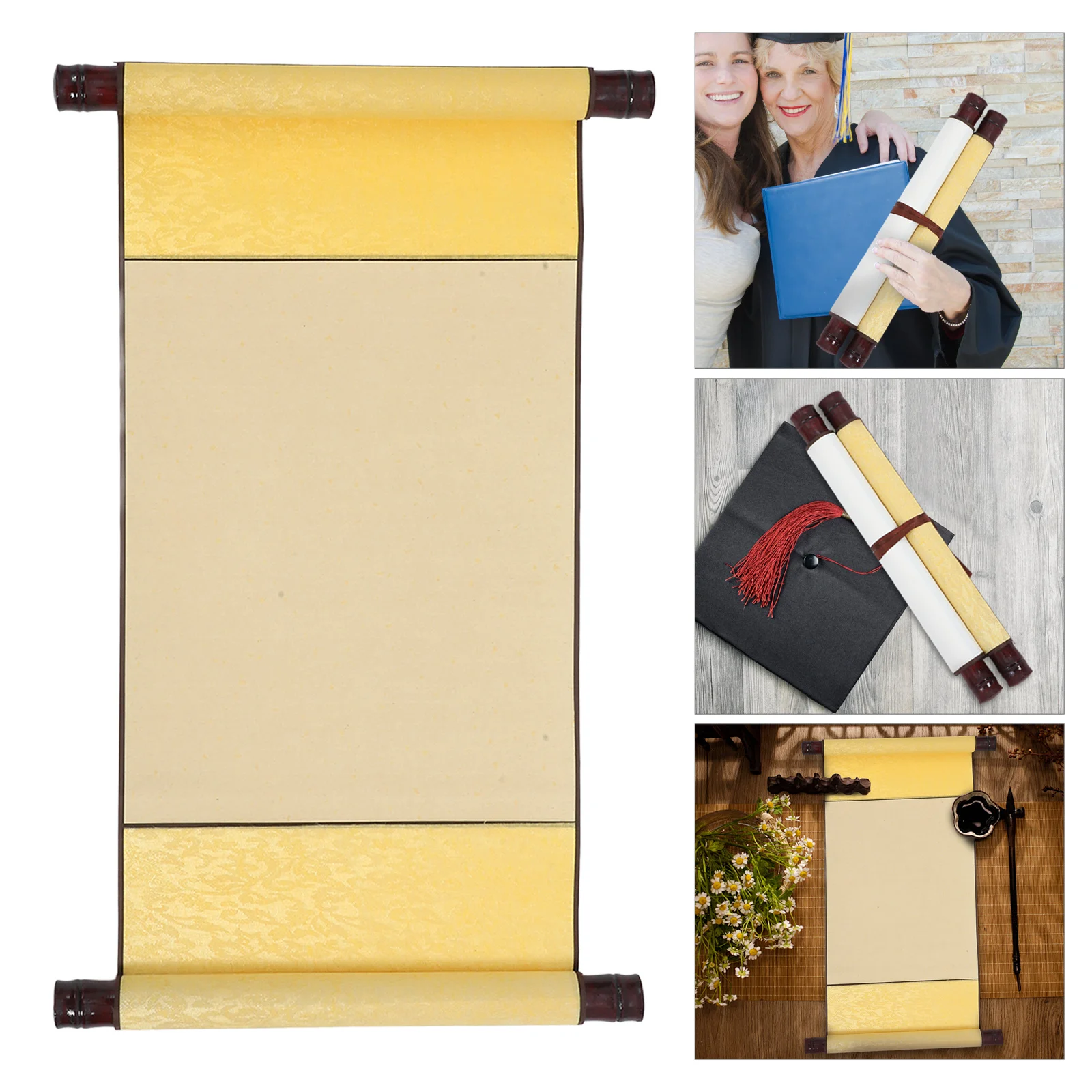 

1 комплект, пустая бумага для прокрутки для каллиграфии, многофункциональная китайская художественная настенная прокрутка, украшение для дома, принадлежности для рисования