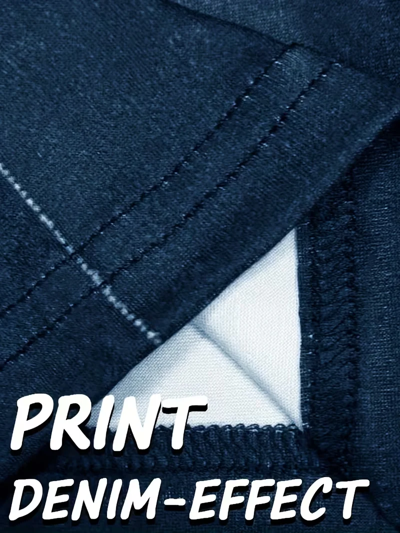 Bedruckte Leggings für Damen, kein Denim-Stoff, Hosen mit aufgesetzter Tasche und Knopfdruck-Design, hochelastisch, modisch, schmal geschnitten, lässig – Detail 6