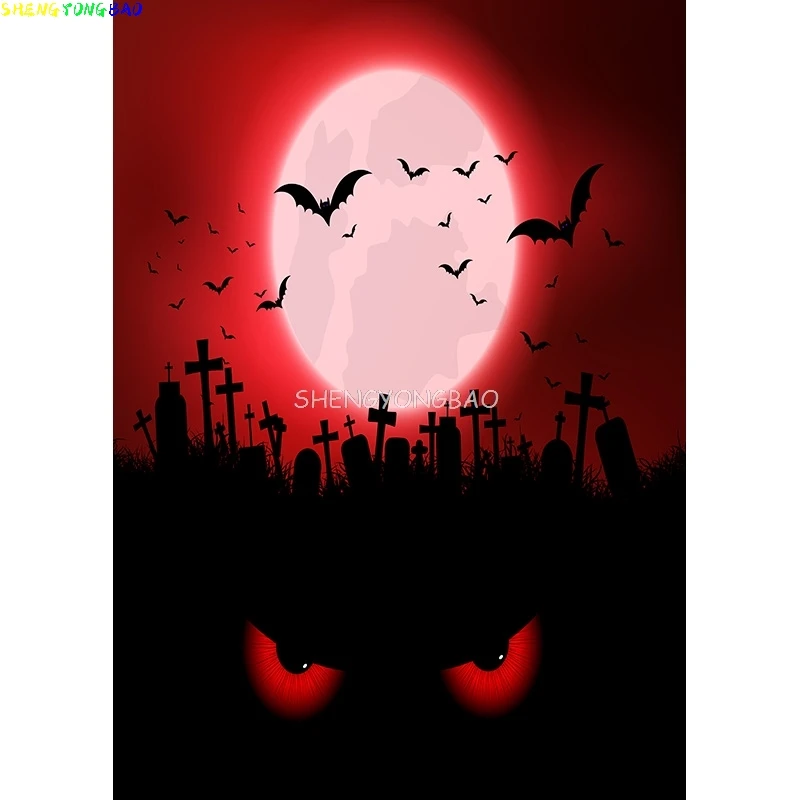 خلفية قلعة حجر القبر للهالوين ، فانوس ، صورة قمر ، تصوير فوتوغرافي ، مستلزمات استوديو الصور ، خلفية اليقطين #3