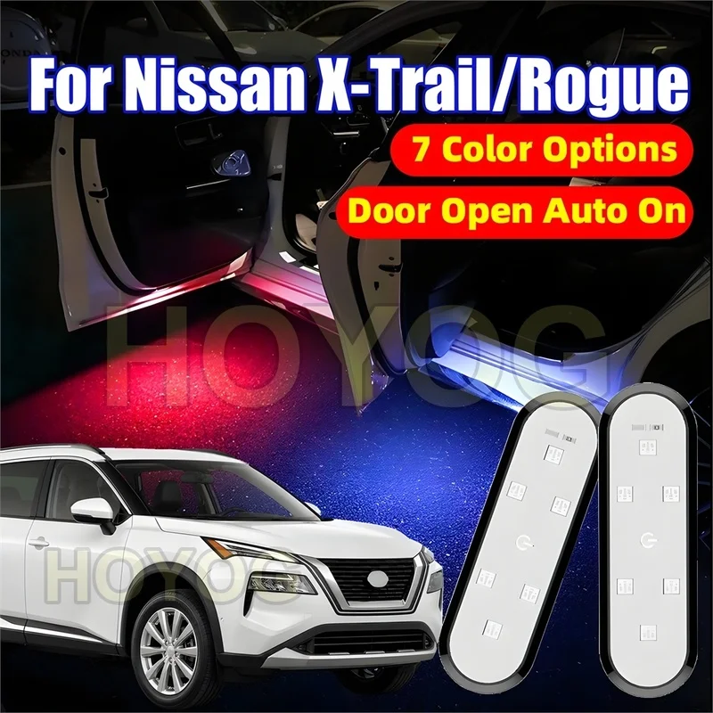 Fit for Nissan X-Trail/Rogue 2021-2026 USB Rechargeable Wireless Car Door Courtesy Light featuring Automatic On/Off