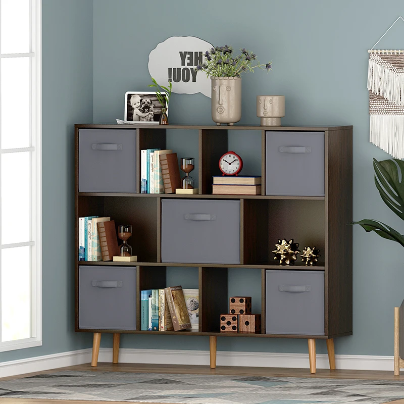 Bookshelf, Brown with elevated legs Modern and exquisite style appearance