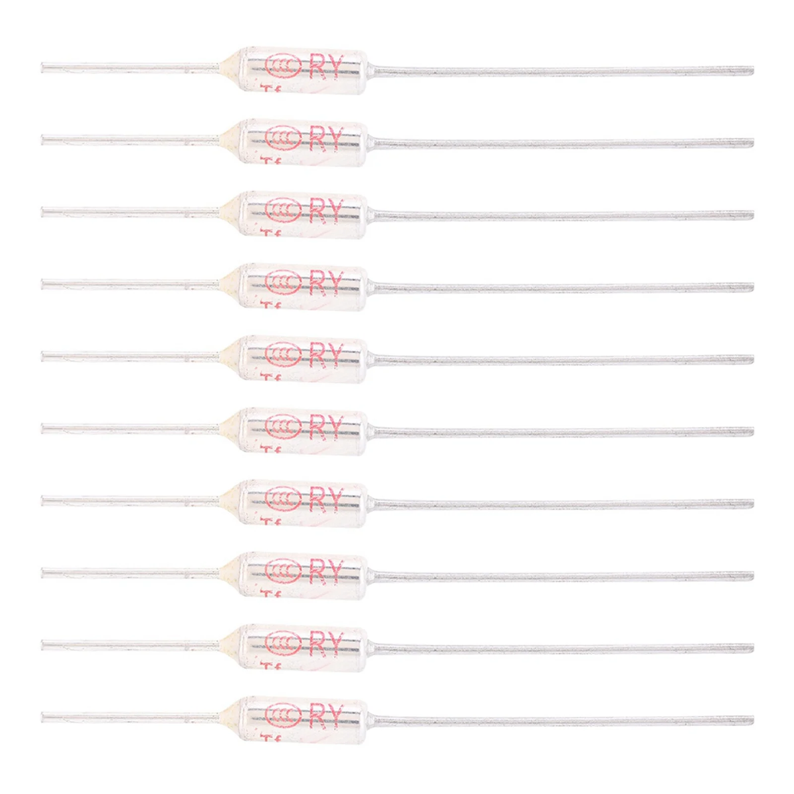 10pcs Metal Shell Thermal Fuse Cutoff 250VAC 10A Temperature Fuse TF 72-250℃192℃