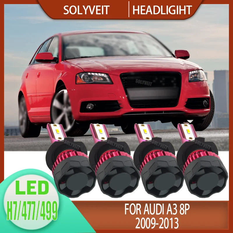 

High Power 12V Auto Accessories 4pcs Car Light LED Bulb H7 Kit with Cooling Fan For Audi A3 8P 2009 2010 2011 2012 2013