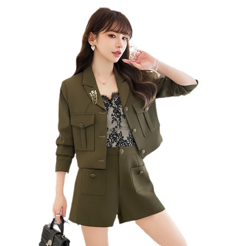 Small Suit Jacket Women's Short Western Style Fashion Business Top High Slimming Fried Street Suit Shorts Suit