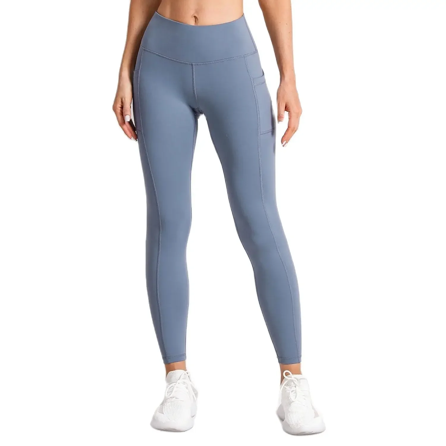 Leggings de entrenamiento para mujer con bolsillos Control de barriga Pantalones de yoga Levantamiento de glúteos Medias de fitness Ropa deportiva